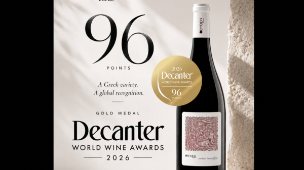 Χρυσό Μετάλλιο για τη Limniona 2024 της Oenops Wines από το Decanter